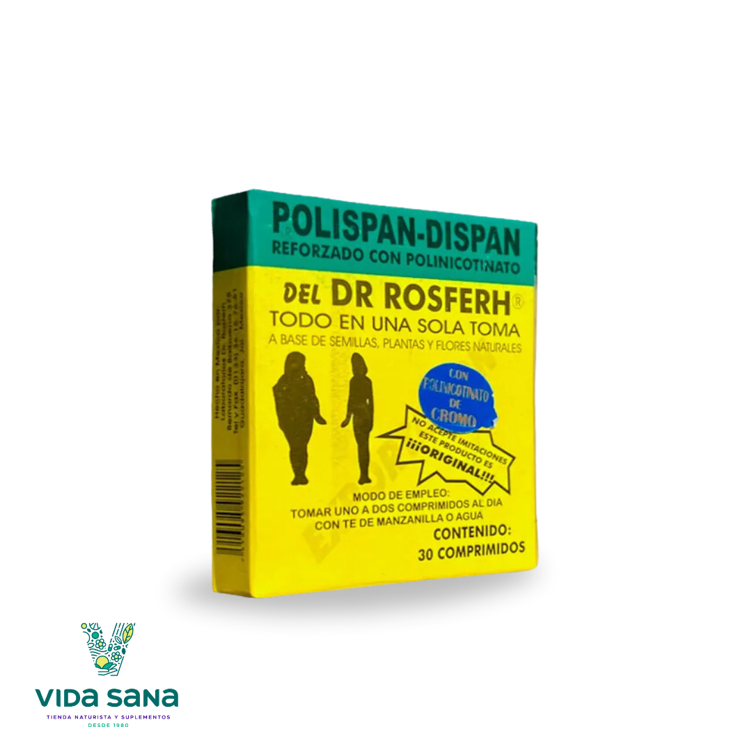 Polispan-Dispan con Polinicotinato 30 tabletas Dr Rosferh