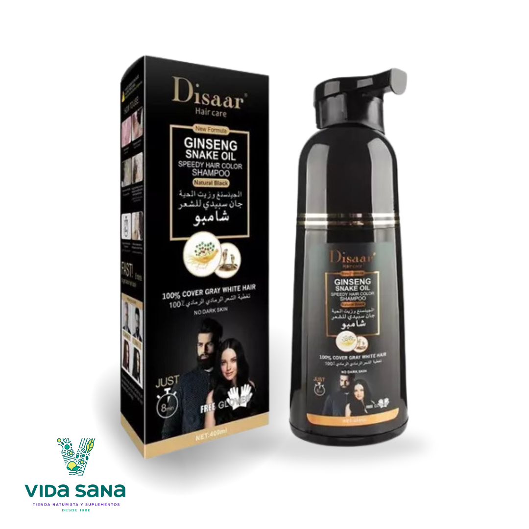 Shampú Tinte Nutritivo Para El Cabello Color Negro