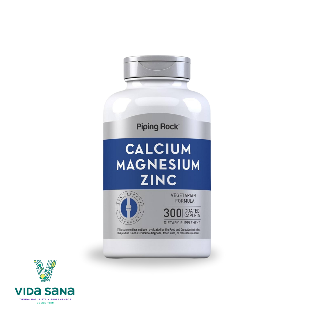 Piping Rock Calcio, Magnesio Y Zinc 300 capletas